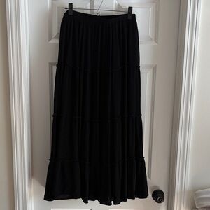 Princess Polly Elegant Black Maxi Skirt